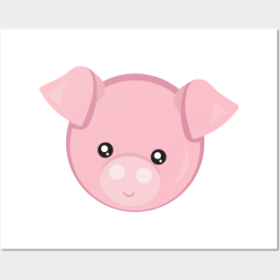 Cute Pig, Little Pig, Piggy, Pink Pig Posters and Art